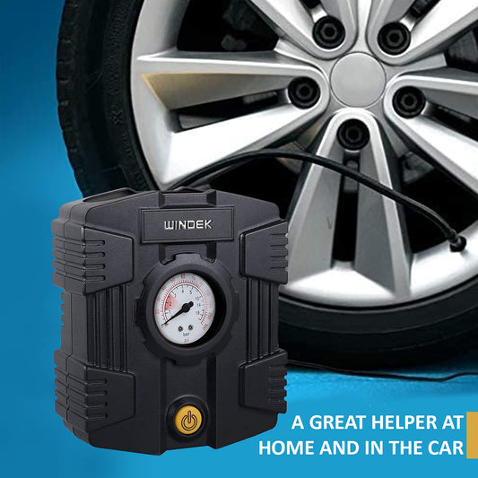 Windek 1501 Analog Tyre Inflator Multi-Purpose Air Pump with Compact Design & Speedy Inflation (Black)