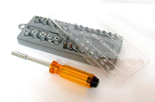 28-in-1 Screwdriver Tools Set All-in-One Multi-Bit Screwdriver Handle Compartment for Home Facilities Repair