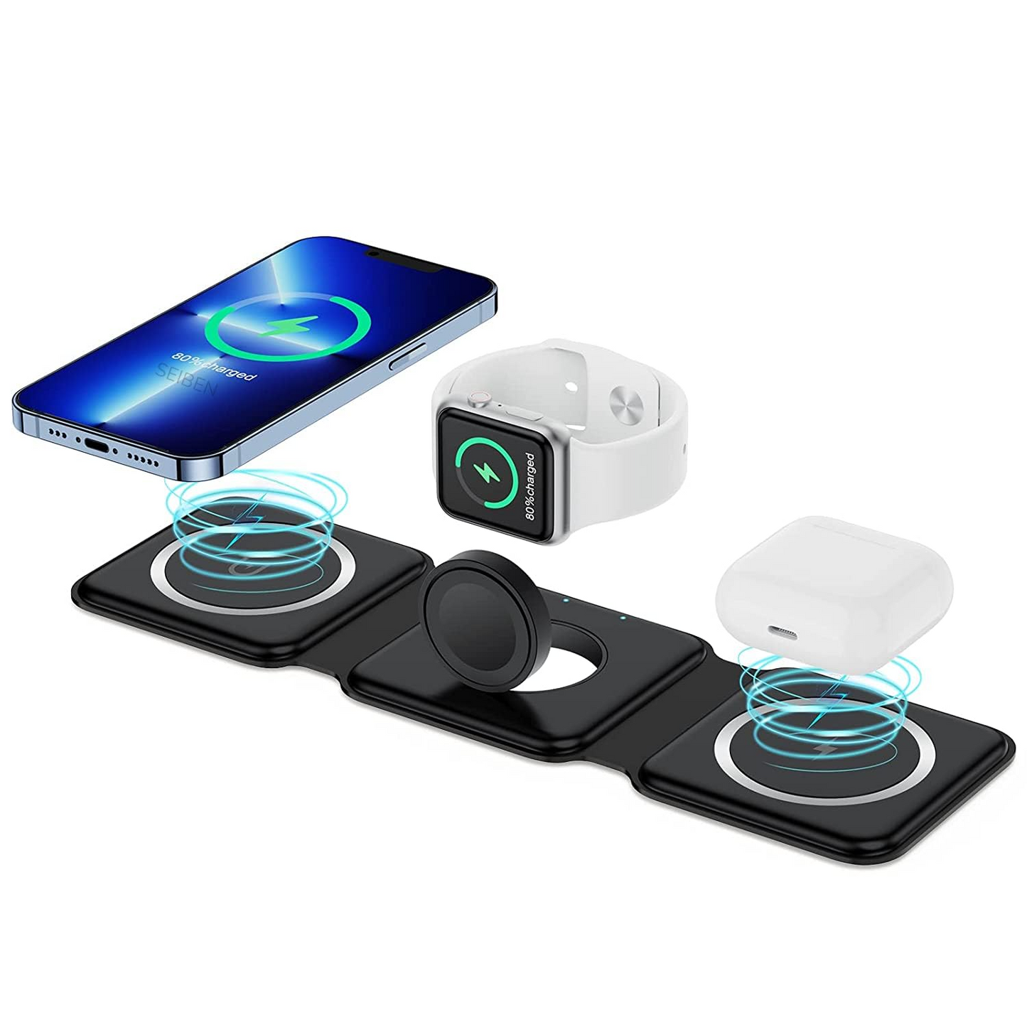 3 in 1 Magnetic Foldable MagSafe Wireless Charger  |